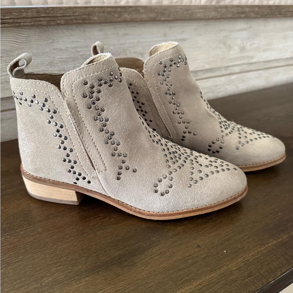 Studded Tan Ankle Boots